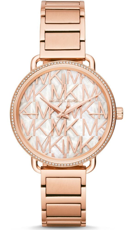 Michael Kors Portia Quartz Silver Dial Rose Gold Steel Strap Watch For Women - MK3887 Buy Now By Michael Kors