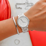 Michael Kors Gabbi Quartz Crystals Silver Dial Silver Steel Strap Watch For Women - MK3984 Buy Now By Michael Kors