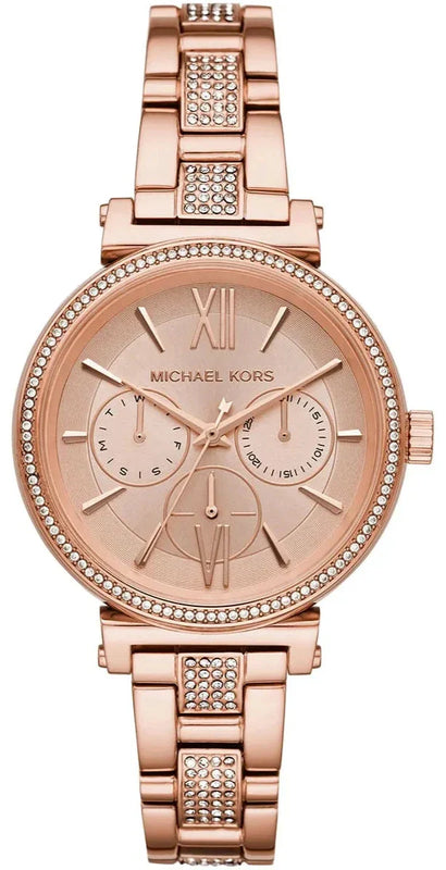Michael Kors Sofie Quartz Rose Gold Dial Rose Gold Steel Strap Watch For Women - MK4354 Buy Now By Michael Kors