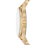Michael Kors Lexington Three Hand White Dial Gold Steel Strap Watch For Women - MK4492 Buy Now By Michael Kors