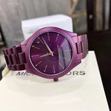 Michael Kors Slim Runway Quartz Purple Dial Purple Steel Strap Watch For Women - MK4507 Buy Now By Michael Kors