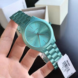 Michael Kors Slim Runway Blue Dial Blue Steel Strap Watch For Women - MK4525 Buy Now By Michael Kors