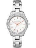 Michael Kors Liliane Three Hand Mother of Pearl White Dial Silver Steel Strap Watch For Women - MK4556 Buy Now By Michael Kors