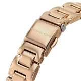 Michael Kors Lilane Three Hand Mother of Pearl White Dial Rose Gold Steel Strap Watch For Women - MK4557 Buy Now By Michael Kors