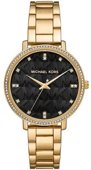 Michael Kors Pyper Three-Hand Black Dial Gold Steel Strap Watch For Women - MK4593 Buy Now By Michael Kors