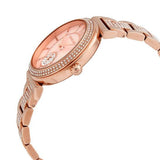 Michael Kors Abbey Three-Hand Analog Crystals Rose Gold Dial Rose Gold Steel Strap Watch for Women - MK4617 Buy Now By Michael Kors