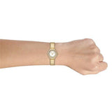 Michael Kors Sylvia Mother Of Pearl Dial Gold Steel Strap Watch For Women - MK4655 Buy Now By Michael Kors