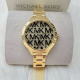 Michael Kors Slim Runway Crystals Gold Dial Gold Steel Strap Watch for Women - MK4659 Buy Now By Michael Kors