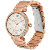 Michael Kors Parker Three-Hand Mother of Pearl White Dial Rose Gold Steel Strap Watch For Women - MK4695 Buy Now By Michael Kors