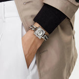 Michael Kors Chain Lock Pave Silver Dial Silver Steel Strap Watch For Women - MK4718 Buy Now By Michael Kors