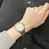 Michael Kors Mini Everest Crystals White Dial Green Leather Strap Watch for Women - MK4720 Buy Now By Michael Kors