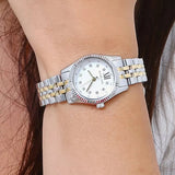 Michael Kors Lexington Analog Silver Dial Two Tone Steel Strap Watch for Women - MK4740 Buy Now By Michael Kors