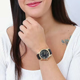 Michael Kors Lexington Black Dial Black Leather Strap Watch For Women - MK4748 Buy Now By Michael Kors