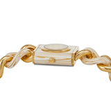 Michael Kors Chain Lock Analog Crystals Silver Dial Gold Steel Strap Watch for Women - MK4809 Buy Now By Michael Kors