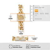 Michael Kors Chain Lock Analog Crystals Silver Dial Gold Steel Strap Watch for Women - MK4809 Buy Now By Michael Kors