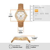 Michael Kors Sage Three-Hand Mother of Pearl White Dial Brown Leather Strap Watch for Women - MK4819 Buy Now By Michael Kors