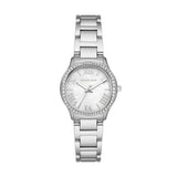Michael Kors Sage Three-Hand Mother of Pearl White Dial Silver Steel Strap Watch for Women - MK4824 Buy Now By Michael Kors