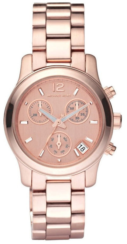 Michael Kors Runway Chronograph Rose Gold Dial Rose Gold Steel Strap Watch for Women - MK5430 Buy Now By Michael Kors