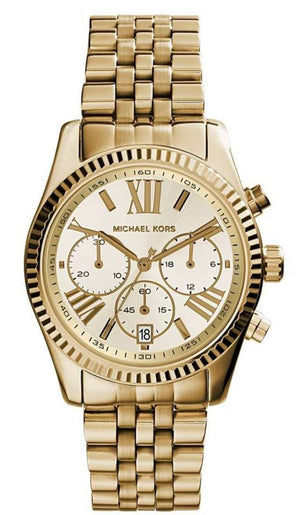 Michael Kors Lexington Chronograph Gold Dial Gold Steel Strap Watch for Women - MK5556 Buy Now By Michael Kors