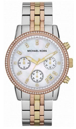 Michael Kors Ritz White Dial Two Tone Steel Strap Watch for Women - MK5650 Buy Now By Michael Kors