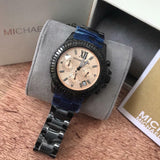 Michael Kors Everest Quartz Rose Gold Dial Black Steel Strap Watch For Women - MK5872 Buy Now By Michael Kors