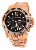 Michael Kors Everest Chronograph Black Dial Rose Gold Steel Strap Watch For Women - MK5875 Buy Now By Michael Kors