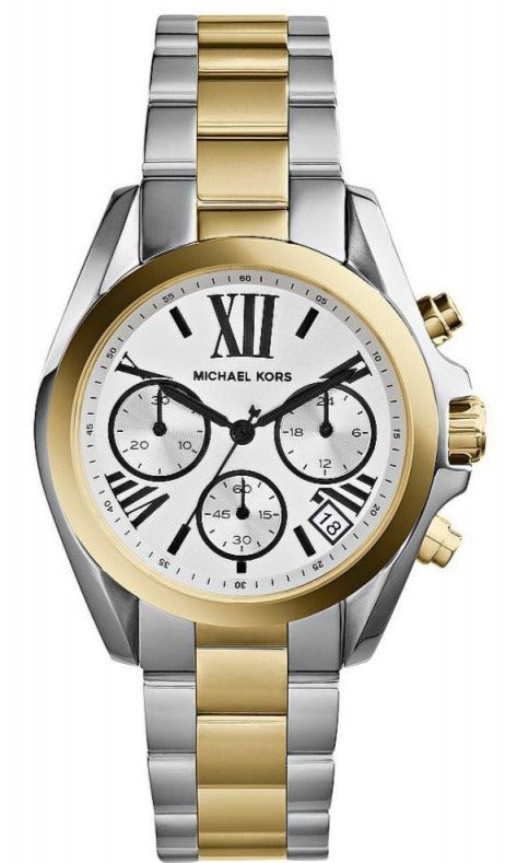 Michael Kors Bradshaw Chronograph Silver Dial Two Tone Steel Strap Watch For Women - MK5912 Buy Now By Michael Kors