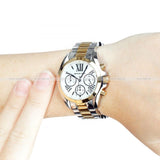 Michael Kors Bradshaw Chronograph Silver Dial Two Tone Steel Strap Watch For Women - MK5912 Buy Now By Michael Kors