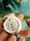 Michael Kors Wyatt White Dial Silver Steel Strap Watch For Women - MK5932 Buy Now By Michael Kors
