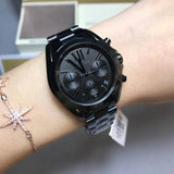 Michael Kors Bradshaw Chronograph Black Dial Black Steel Strap Watch For Women - MK6058 Buy Now By Michael Kors