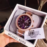 Michael Kors Parker Chronograph Purple Dial Two Tone Steel Strap Watch For Women - MK6108 Buy Now By Michael Kors