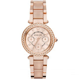 Michael Kors Parker Pink Dial Two Tone Steel Strap Watch for Women - MK6110 Buy Now By Michael Kors