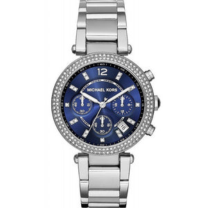 Michael Kors Parker Chronograph Blue Dial Silver Steel Strap Watch for Women - MK6117 Buy Now By Michael Kors