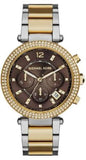 Michael Kors Parker Chronograph Brown Dial Two Tone Steel Strap Watch for Women - MK6118 Buy Now By Michael Kors