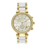 Michael Kors Parker White Dial Two Tone Steel Strap Watch for Women - MK6119 Buy Now By Michael Kors