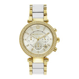 Michael Kors Parker White Dial Two Tone Steel Strap Watch for Women - MK6119 Buy Now By Michael Kors