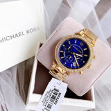 Michael Kors Parker Chronograph Blue Dial Gold Steel Strap Watch For Women - MK6262 Buy Now By Michael Kors