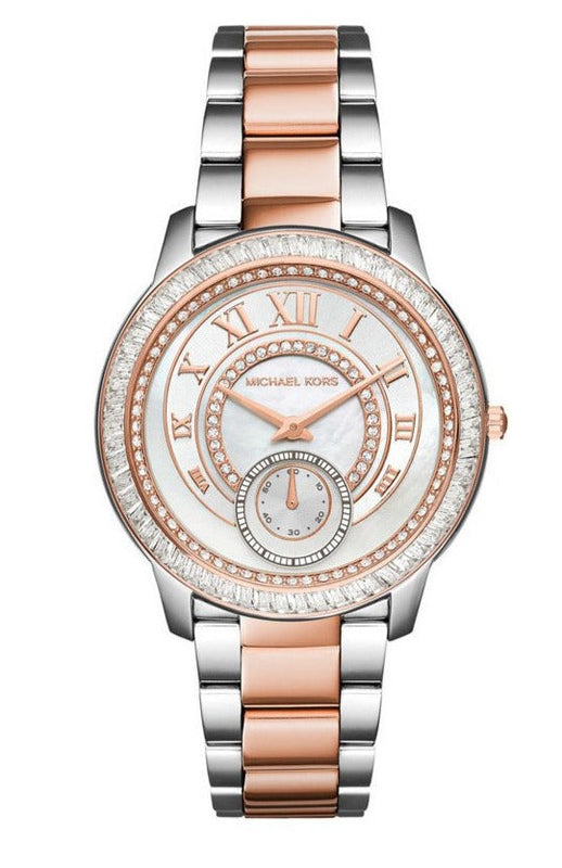 Michael Kors Madelyn Silver Dial Two Tone Steel Strap Watch for Women - MK6288 Buy Now By Michael Kors