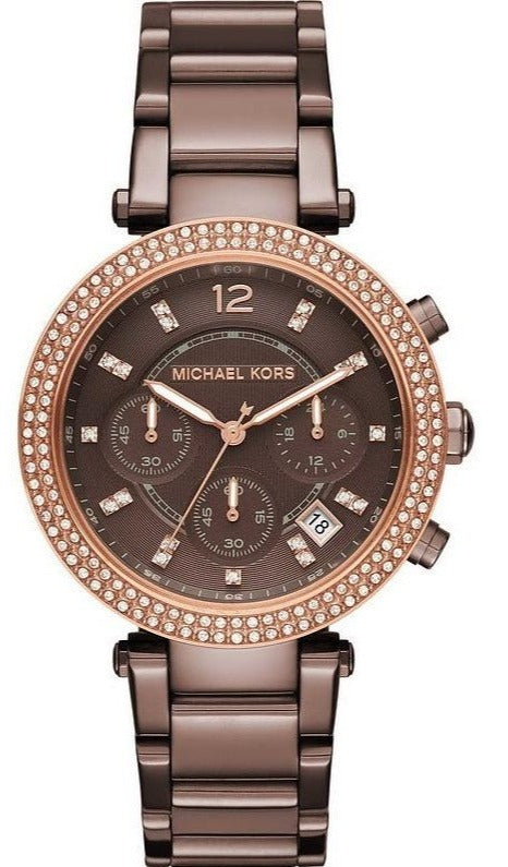 Michael Kors Parker Analog Quartz Brown Dial Brown Steel Strap Watch For Women - MK6378 Buy Now By Michael Kors