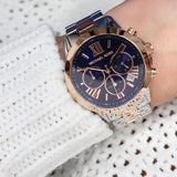 Michael Kors Bradshaw Chronograph Blue Dial Two Tone Steel Strap Watch For Women - MK6389 Buy Now By Michael Kors