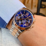 Michael Kors Bradshaw Chronograph Blue Dial Two Tone Steel Strap Watch For Women - MK6389 Buy Now By Michael Kors