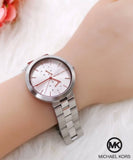 Michael Kors Garner Analog Silver Dial Silver Steel Strap Watch For Women - MK6407 Buy Now By Michael Kors