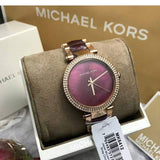 Michael Kors Parker Maroon Dial Two Tone Steel Strap Watch for Women - MK6412 Buy Now By Michael Kors