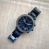 Michael Kors Parker Chronograph Blue Dial Blue Steel Strap Watch For Women - MK6418 Buy Now By Michael Kors