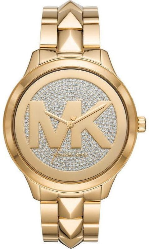 Michael Kors Runway Mercer Crystals Gold Dial Gold Steel Strap Watch For Women - MK6714 Buy Now By Michael Kors