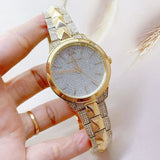 Michael Kors Runway Mercer Crystals Silver Dial Gold Steel Strap Watch For Women - MK6715 Buy Now By Michael Kors