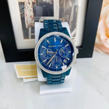 Michael Kors Bradshaw Chronograph Blue Dial Blue Steel Strap Watch For Men - MK6722 Buy Now By Michael Kors