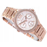 Michael Kors Camille Multifunction White Dial Rose Gold Steel Strap Watch For Women - MK6845 Buy Now By Michael Kors