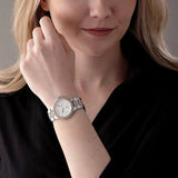 Michael Kors Camille Multifunction White Dial Two Tone Steel Strap Watch For Women - MK6846 Buy Now By Michael Kors