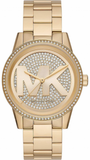 Michael Kors Ritz Pave Crystals Gold Dial Gold Steel Strap Watch for Women - MK6862 Buy Now By Michael Kors